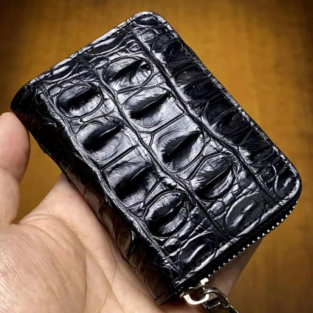 2024 New Designer Crocodile Bone Leather Men's Card Holder Business Genuine Leather Card Bag Leisure Card Case 45