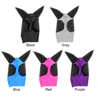 Anti Fly Stretchy Knitted Mesh Mask Breathable Anti Mosquito Mask Ear Protection Fly Mask Bonnet Net Anti-Worms for Horse Riding 6