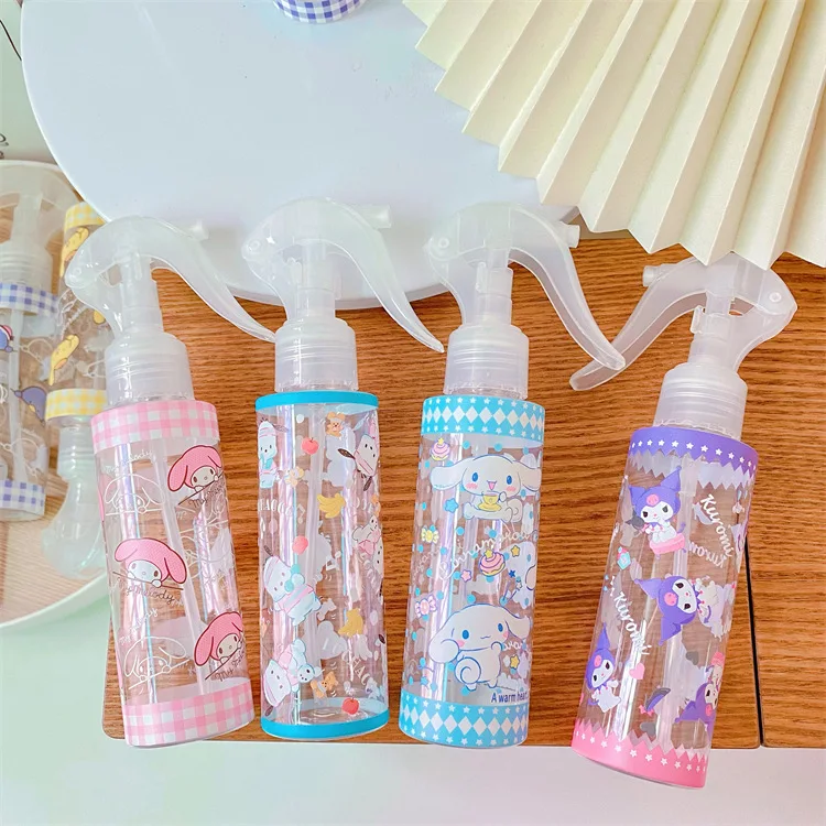 New 120ml Sanrio Hello Kitty Liquid Dispensing Bottle Kawaii Anime Kuromi Cute Cartoon Cinnamoroll Portable Cosmetic Water Bottl