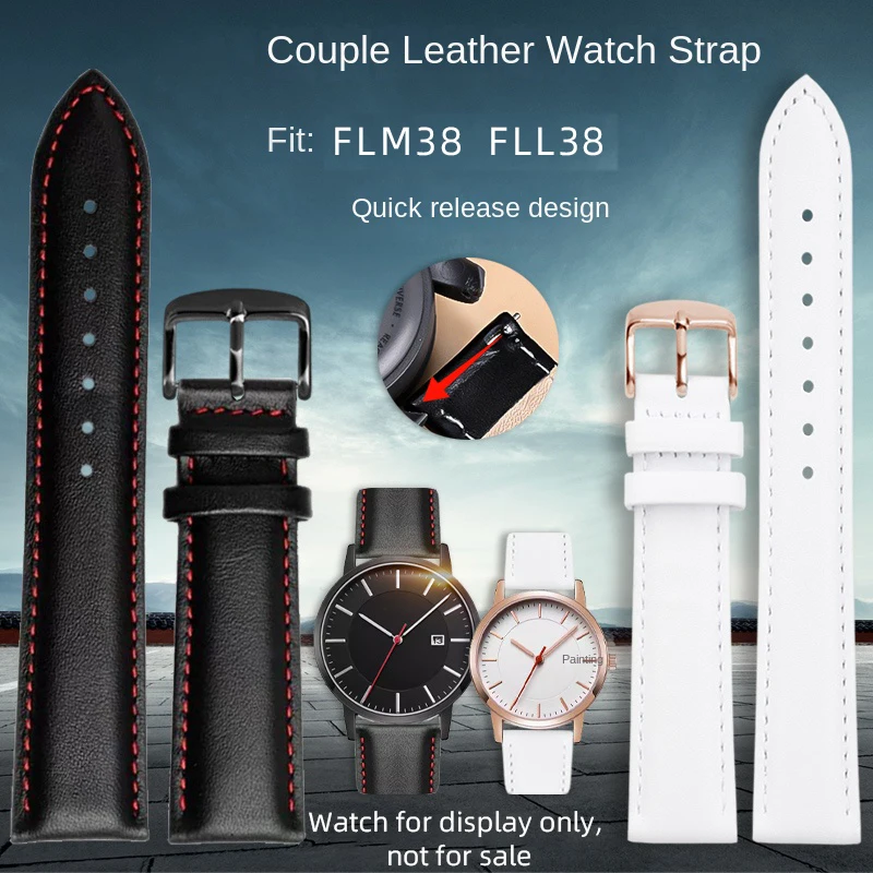 Couple Watch FLM38 FLL38 42mm 34mm Watch Band FLM38-793 737 FLL38-794 737 Leather Strap 20mm 16mm Bracelet Men Replace For F-ILA