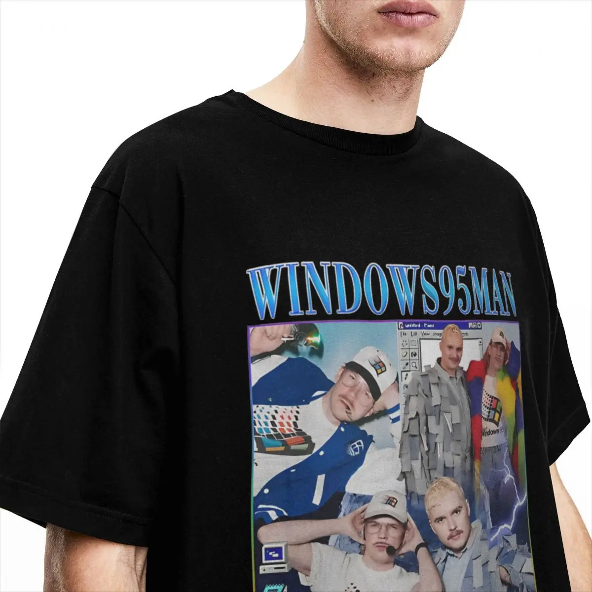 Windows95man No Rules Finland Eurovisions 2024 Shirt Accessories Men Women\'s Pure Cotton Novelty Tee Shirt Short Sleeve Tops