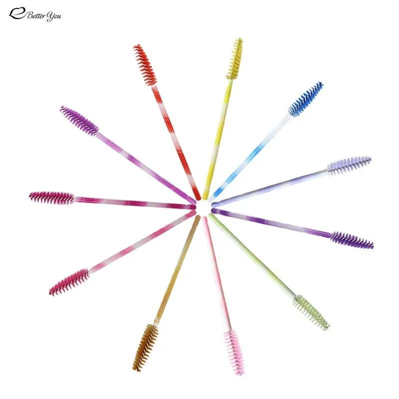 Brosse à cils colorée en nylon, baguettes de mascara au poulet, extension de cils, microbrosse, applicateur d'eye-blogueur, pinceau de maquillage, bricolage, le plus récent, 10 pièces