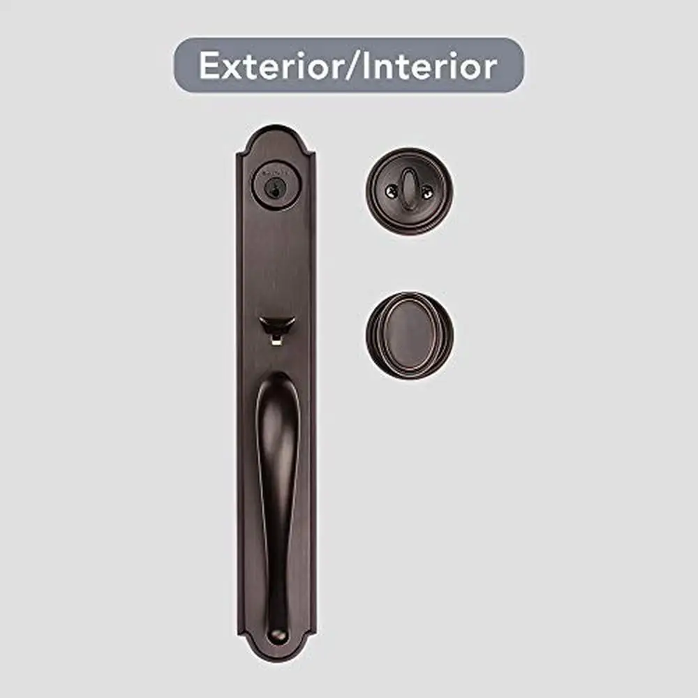 Entry Handleset with SmartKey Deadbolt Re-Key Technology Microban Protection Adjustable Fit Gen 2 Semisoft Knob Technology