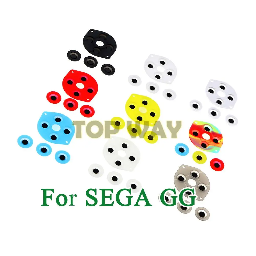 20set di alta qualità per SEGA GG Game Gear colore gomma pulsante conduttivo Pad adesivo alloggiamento adatto tastiera in silicone