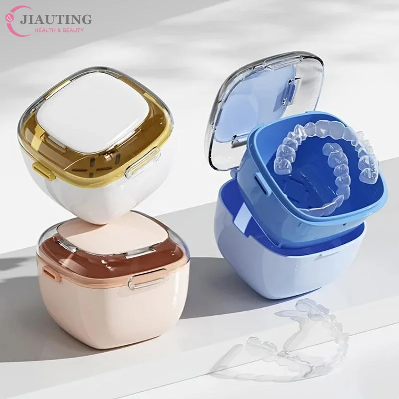 10Pcs Retainer Case Portable Mouth Guard Box Oral Cleaning False Teeth Denture Storage Box Teeth Aligner Braces Box