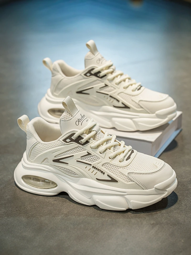 

Pu'er Men's Shoes 2026 New Summer Mesh Breathable Air Cushion Shock Absorption Sports Shoes Men's Casual Running Dad Shoes