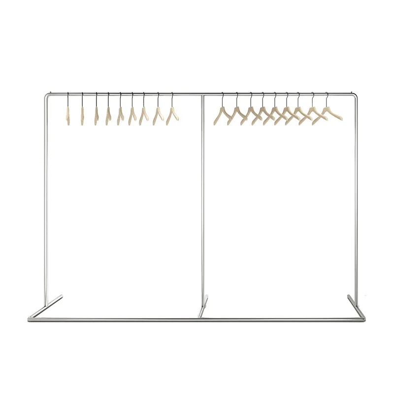 

Стойка для демонстрации одежды из нержавеющей стали, вешалка для одежды, простая стойка для демонстрации женской одежды