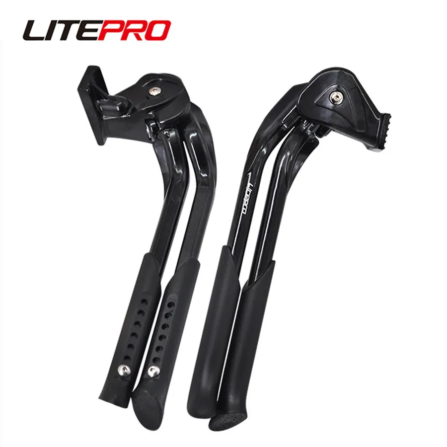 Litepro Adjustable Double Kickstand MTB Road Bicycle 28Inch Foot Parking Rack Support Bracket Aluminum Alloy 20inch Folding Bike