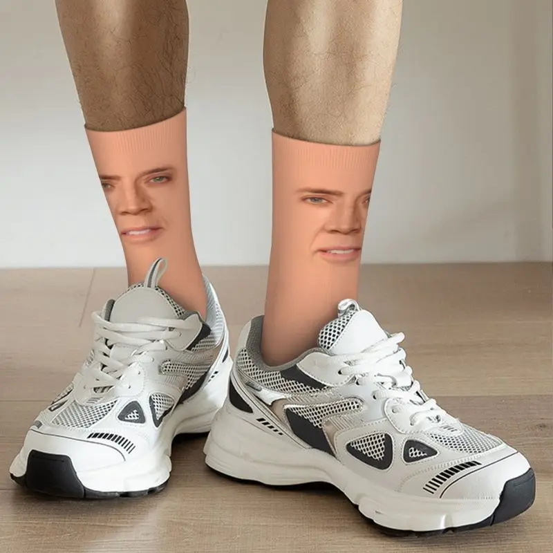 Cute Nicolas Cage Meme Socks Women Men Warm 3D Print Funny Basketball Sports Crew Socks