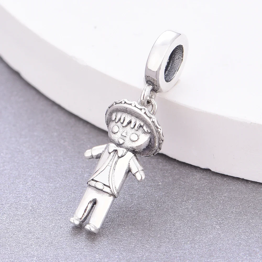 Fit Original Charm Bracelet 925 Sterling Silver Traditional Handmade Mexico Boy and Girl Doll Bead For Making Navidad Berloque
