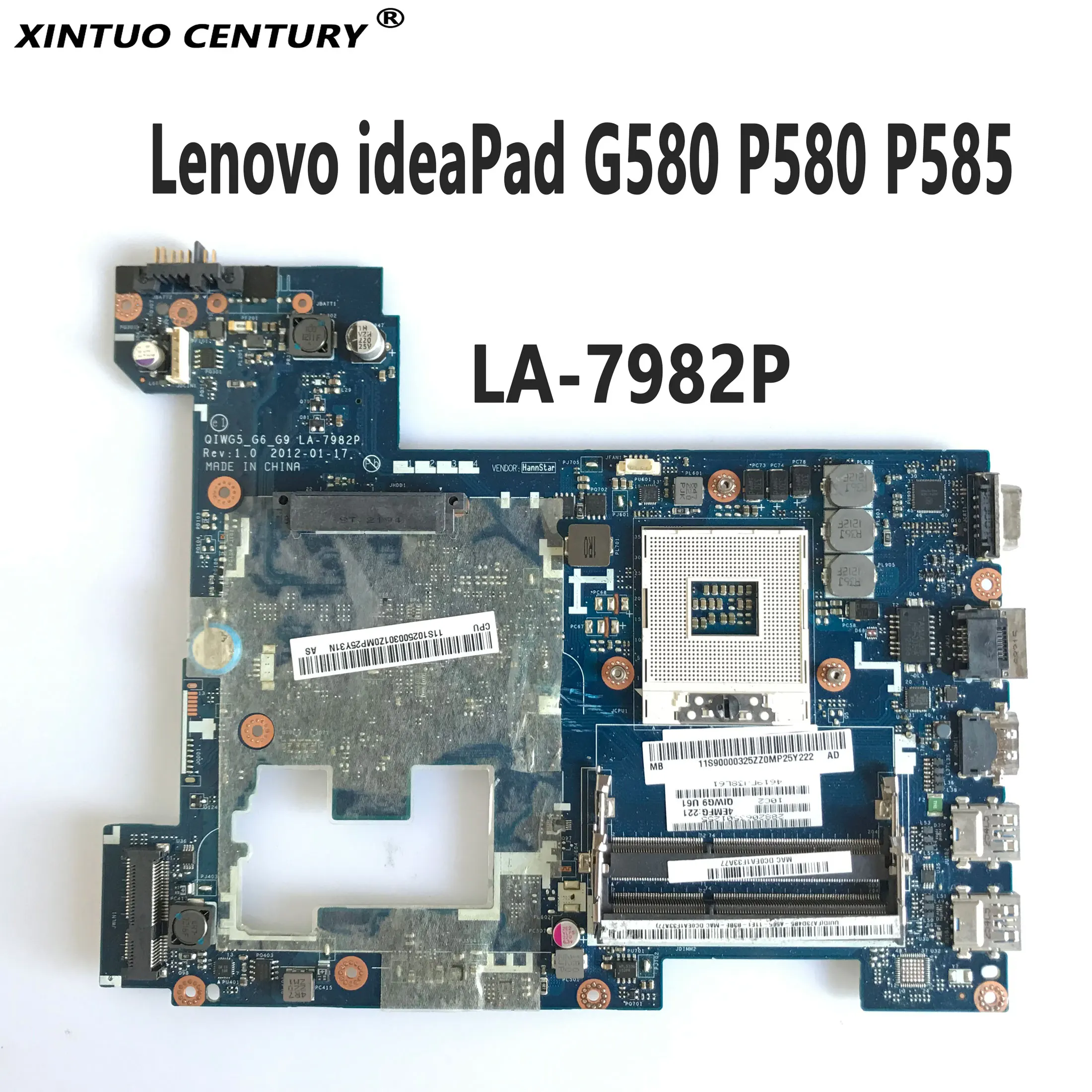 

QIWG5_G6_G9 LA-7982P Notebook motherboard for Lenovo ideaPad G580 P580 P585 laptop motherboard HM76 DDR3 100% test work