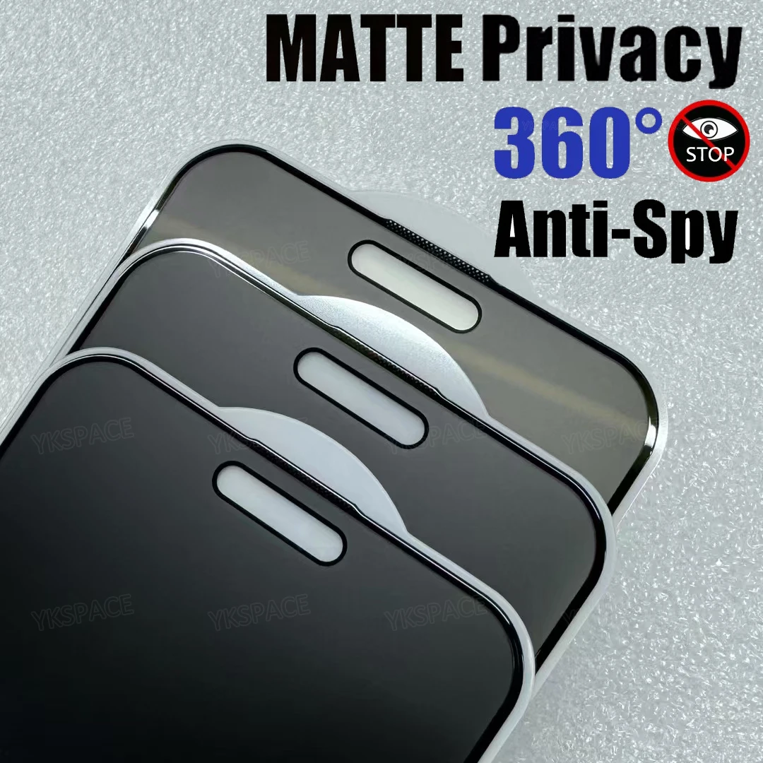 Matt 360 ° 4-Wege-Sichtschutz-Schutzglas für iPhone 18 17 Air 16 15 14 Plus 13 12 11 Pro XS MAX Mattierter Anti-Spy-Displayschutz – Detail 22