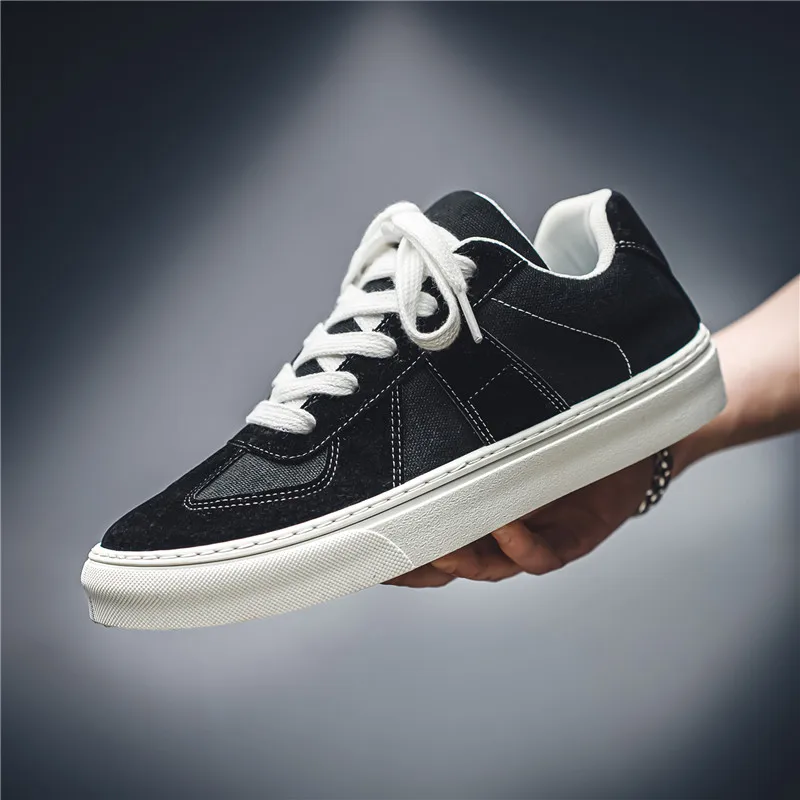 Canvas Shoes Men Casual Lace Up Skate Shoes Breathabele Student Youth Sports Fashion Running Sneakers non-slip Walking Shoes