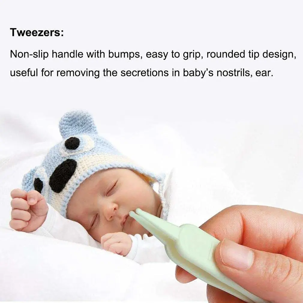 4pcs Newborn Baby Nail Scissor Care Tool Kid Safe Portable Clipper Trimmer Tweezer with Box Children Manicure Kit