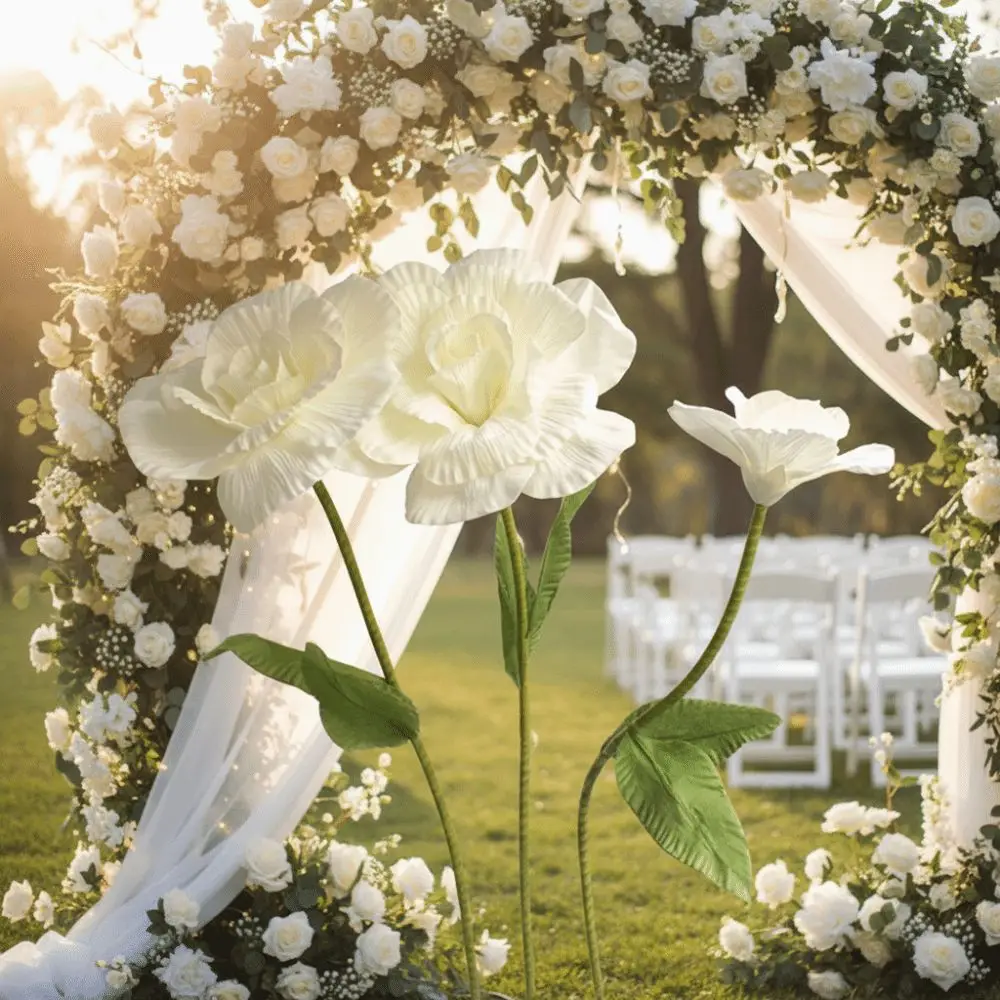 

60 см гигантская полиэтиленовая пена, роза, имитация ветки, полиэтиленовый пенопласт, материал, пион, искусственные цветы, настенные дорожные украшения