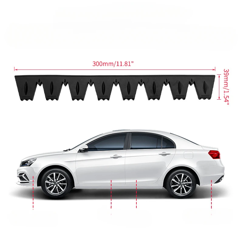 8pcs Universal car front bumper scratch protection skid plate front shovel anti-scratch strip universal decorative strip strip