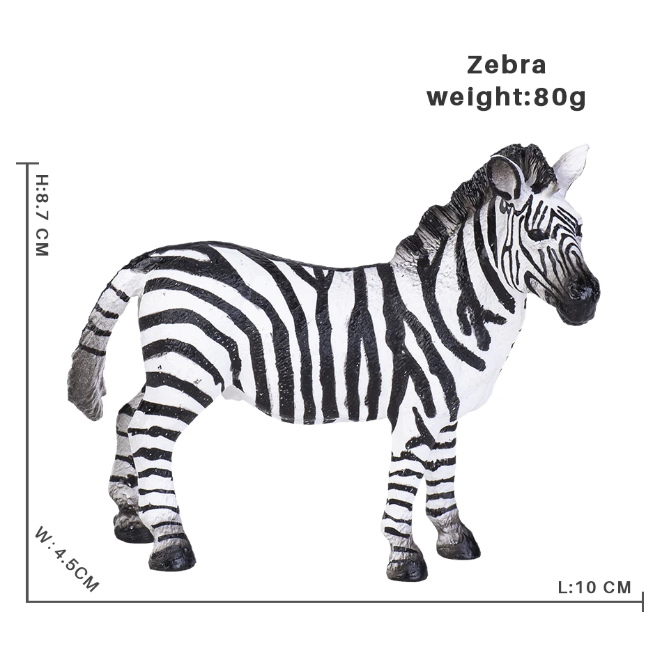 Solide Simulation Wild Zoo Tier Schimpansen Giraffe Zebra Modell Action-figuren Bär Nilpferd Nashorn Figuren Spielzeug für Kinder – Detail 11