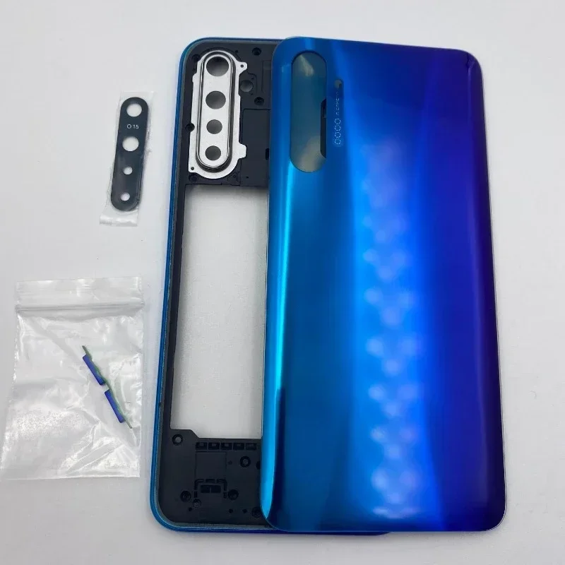 

Для Realme X2 XT RMX1991 RMX1921 полный корпус телефона средняя рамка крышка корпуса с задней стеклянной дверью батарейного отсека замена