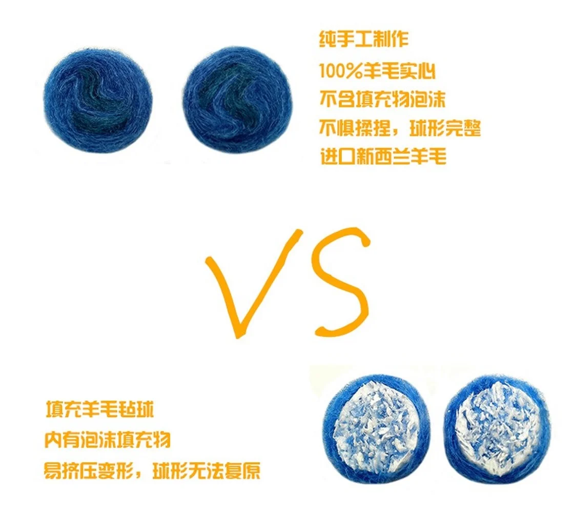 50pcs/lot  1.0cm/1.2cm/1.5cm/2cm/3cm Wool Felt Balls Round Wool Felt Balls Pom Poms Mixed color wholesale 26 Colors