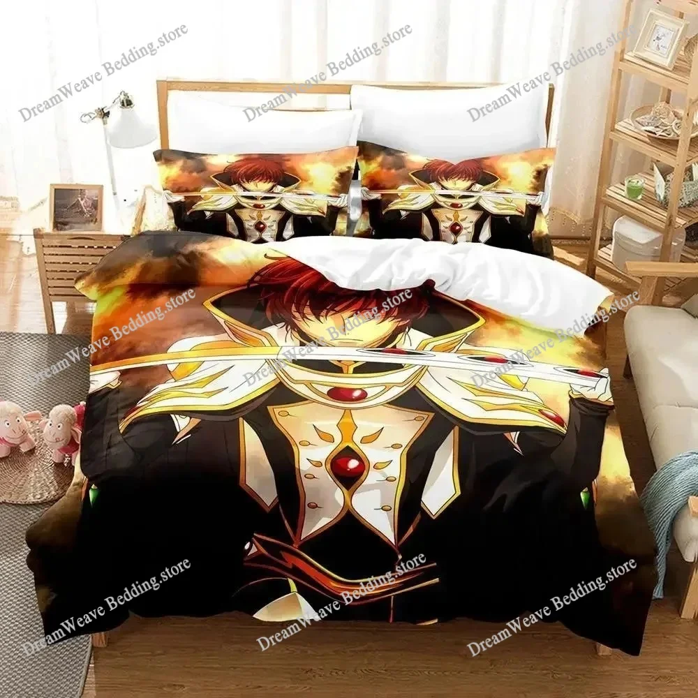 

Code Geass Bedding Set Single Twin Full Queen King Size Bed Set Adult Kid Bedroom Duvet Cover Sets 3D Print Anime Bed Sheet Set