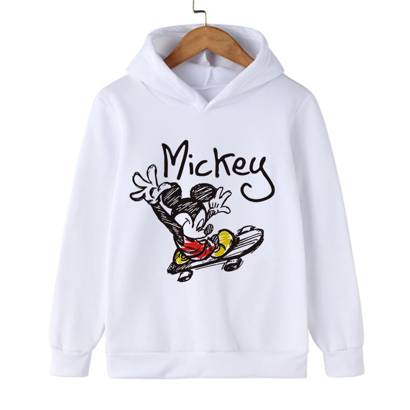 Y2K 90s Cute Cartoon Manga Anime Disney Mickey Minnie Mouse Hoodie Children Clothes Kid Girl Boy Sweatshirt Hoody Baby Top