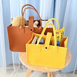 Large Felt Shopping Bags Multifunction Tote Bag for Grocery Reusable Gift Bag with Handle Toy Sundries Storage Organizer