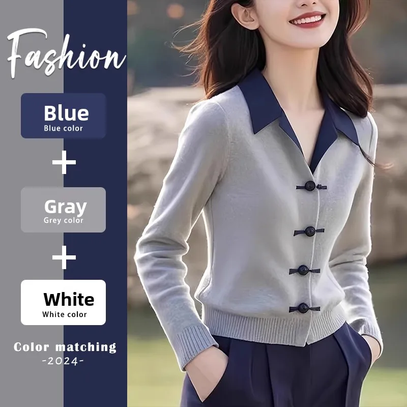 

Женский вязаный свитер Ele ey, свободный крой, длинный трикотаж Sve Ne, повседневный свитер для поездок на работу, модная китайская нация...