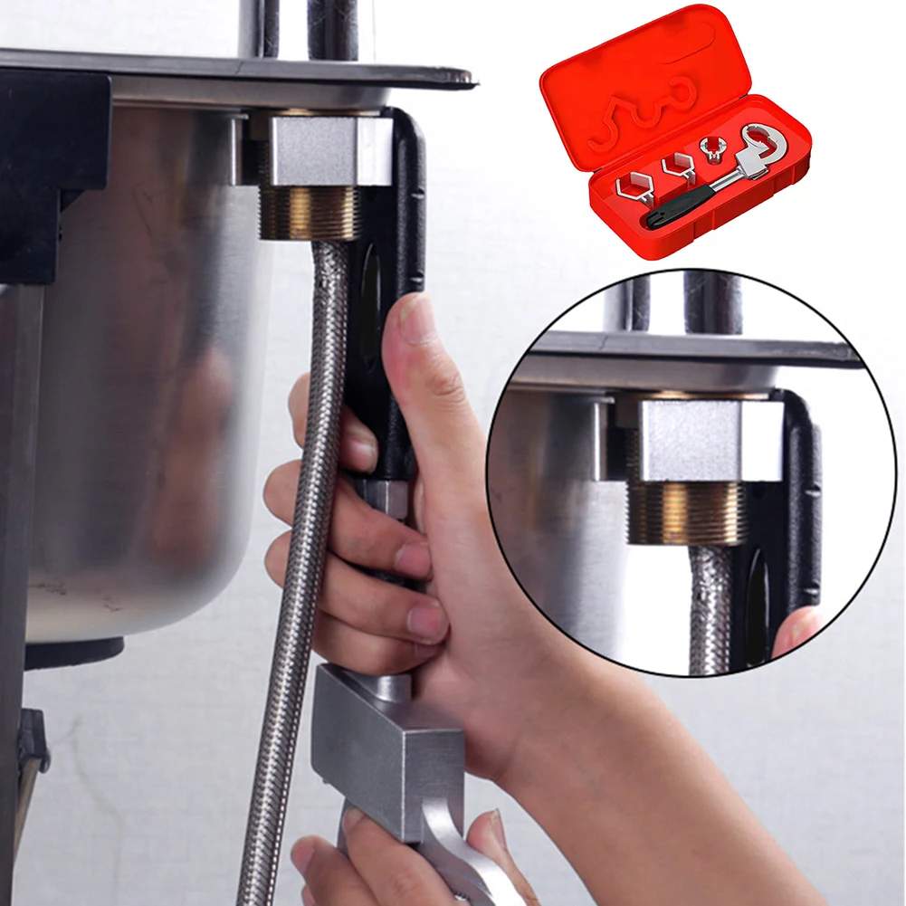 1PC klucz nastawny uniwersalny klucz dwustronny klucz płaski ze stopu aluminium klucz płaski łazienka kran hydrauliczny narzędzia do naprawy zlewu