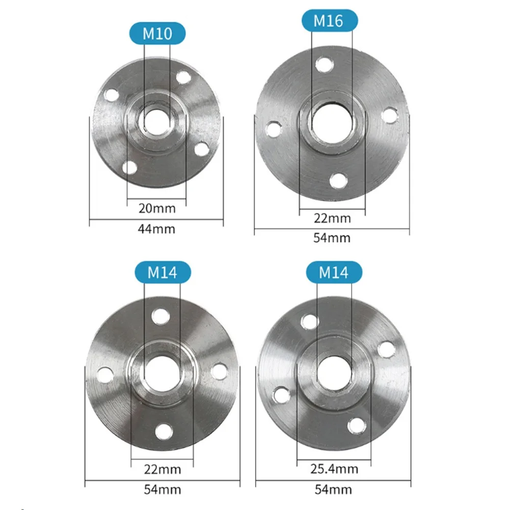 1pc Flange M10 For M14 20mm 22mm 25.4mm Carbon Steel Adapter For Angle Grinder Cutting Disc Saw Blade Connection Tool Accessorie