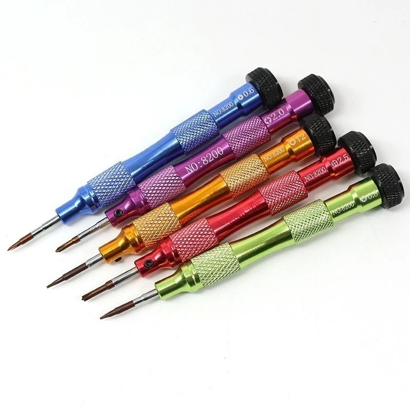 5pcs Color-Coded Precision Screwdriver Set S2 Steel Bits for Phone and Electronics Repair