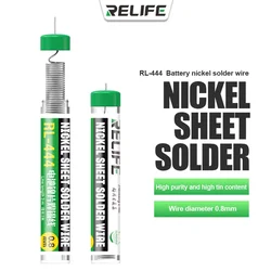 RELIFE RL-444 Battery nickel sheet Solder wire 0.8mm for iPhone Battery Metal Board Repair No Need Spot Welding Machine Tools