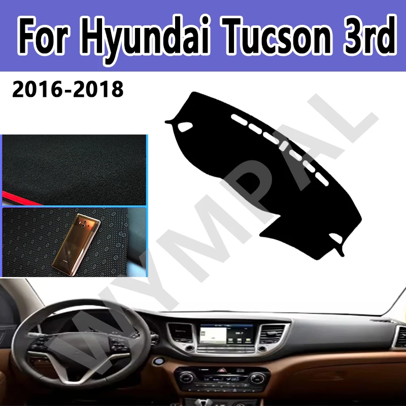 

Car Dashboard Cover For Hyundai Tucson 3rd 2016 2017 2018 Auto Dash Mat Dashboard Pad Carpet Anti-UV Anti-slip Anti-Sun