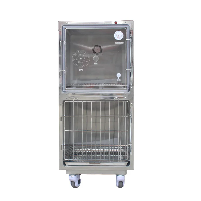 MT Medical Pet ox-ygen cage durable stainless steel dog cages with Dirt tray