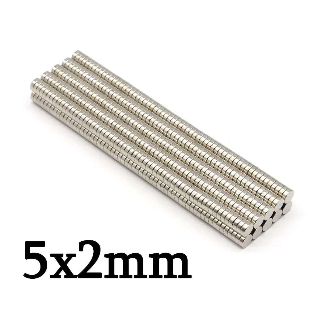 

5mmx2mm Super Strong Round Neodymium Magnet Powerful Magnets N35 small Permanent Magnetic NdfeB Refrigerator Magnet 5x2