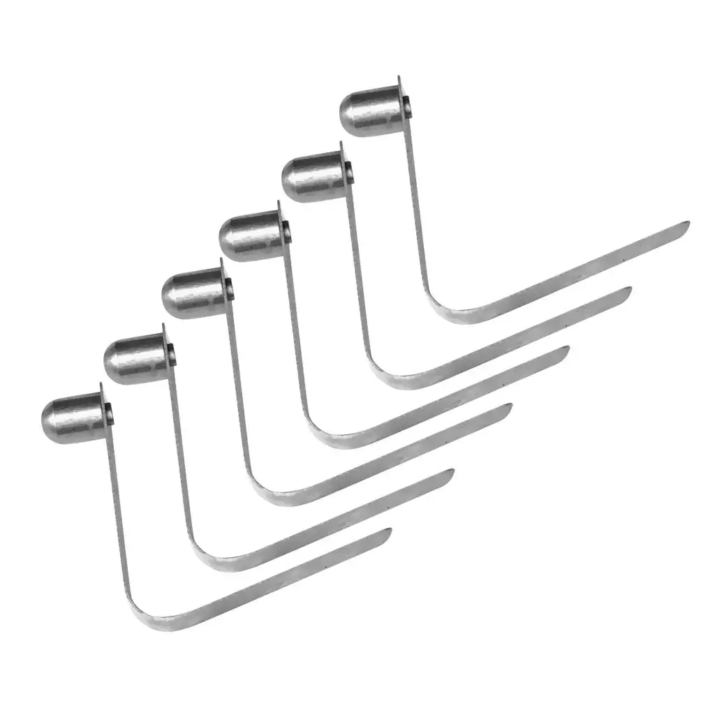 Pack 6 Durable Strong 8mm - paddle Spring Clip - Tent Pole - Awning Accessories