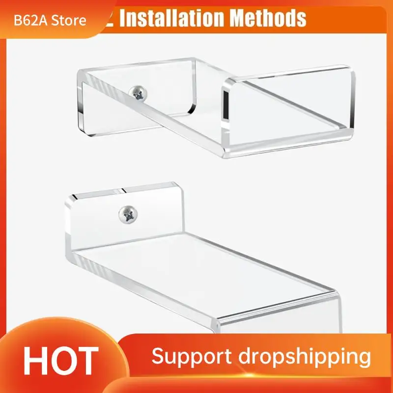 

B62A 6Pack Shelves Wall Display Shelf Set For Collectibles Display Stand Holder Set Kit For Wall Mount Storage Organizer