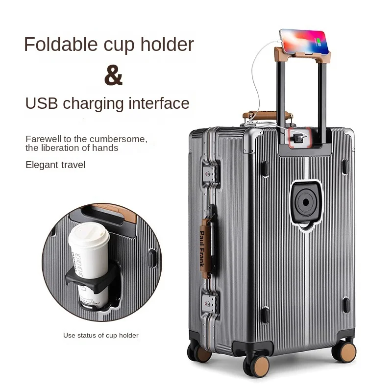 KO-KU Aluminium Frame Large capacity Luggage 20 inch Boarding Box 24/26/28 Inch Trolley Case Male Multifunctional Suitcase