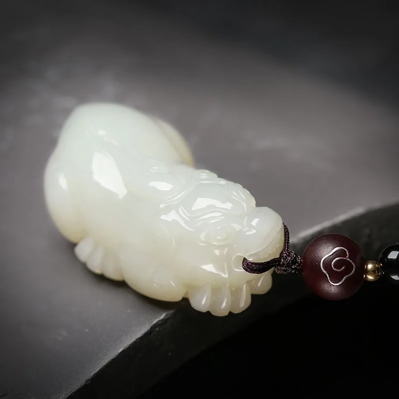 Hetian Men Women, Fortune-Bringing And Luck-Enhancing Pendant, Pixiu Jade Necklace Accessory