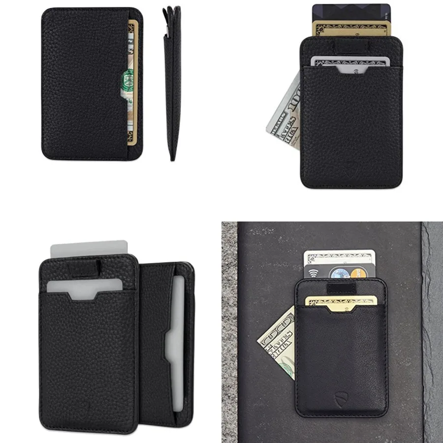 

CHELSEA Mens RFID Blocking Slim Leather Card Wallet - Minimalist Front Pocket Cardholder
