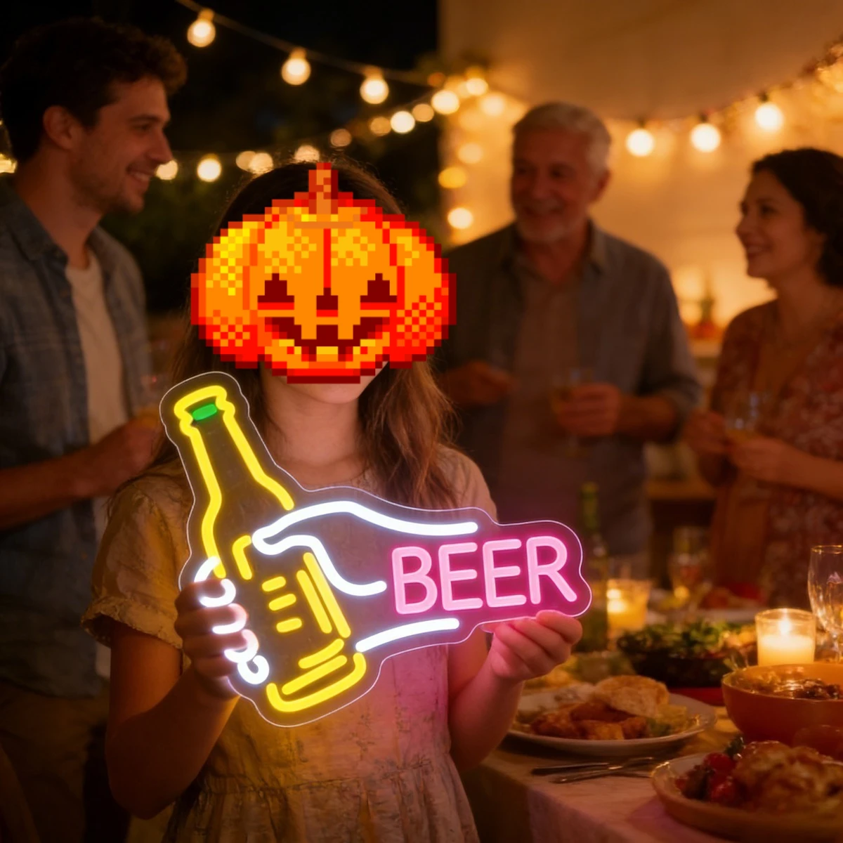 

BEER Hand Neon Light Sign Beer Bar Neon Sign USB Power Dimmable Bar Light for Wall Decor Man Cave Pub Basement Party Room Decor