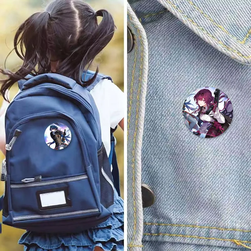 لعبة هونكاي ستار السكك الحديدية 7 مارس اليراع Caelus صفيح دبابيس الكرتون الشكل شارات أنيمي المينا دبابيس ظهره الحلي