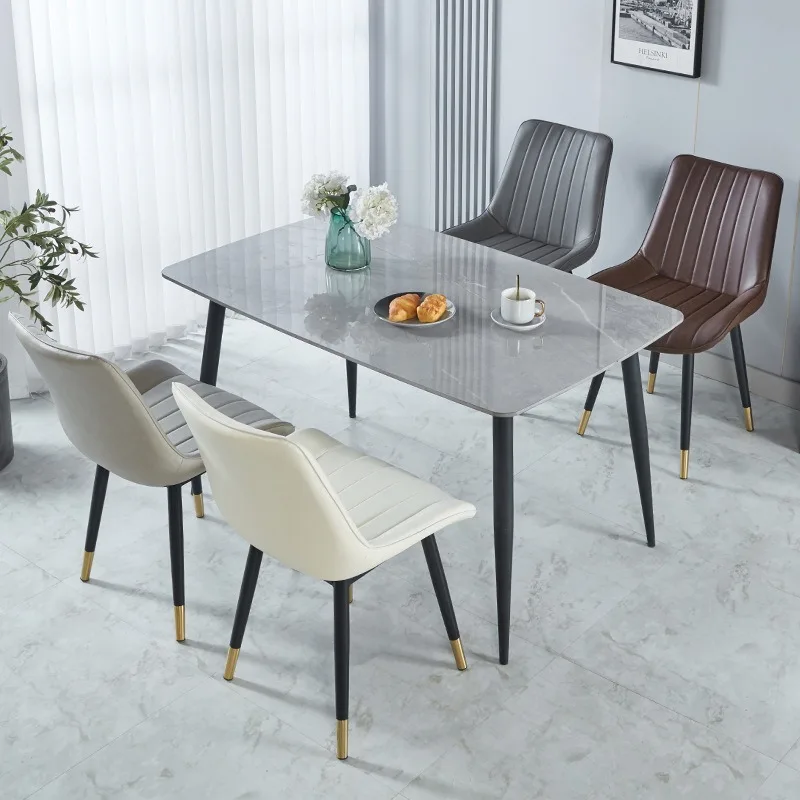 Nordic Modern Minimalist Upholstered Dining Chair Luxury Soft Backrest Leisure Negotiation Chair for Home Hotel Restaurant view 4