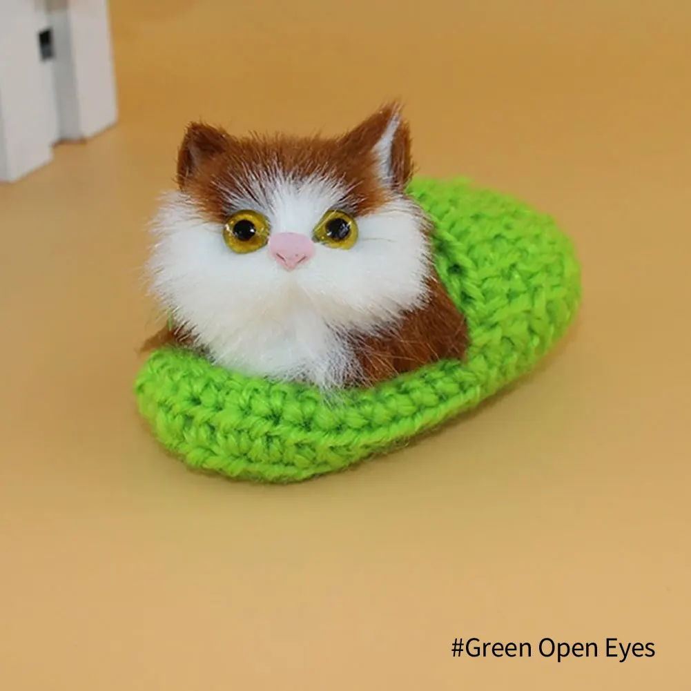 Simulation Mini Katze Nette Plüsch Katzen mit Sound Kinder Geburtstag Geschenke Kreative Nachahmung Katze Ornamente Hause Dekoration Lieferungen – Detail 20