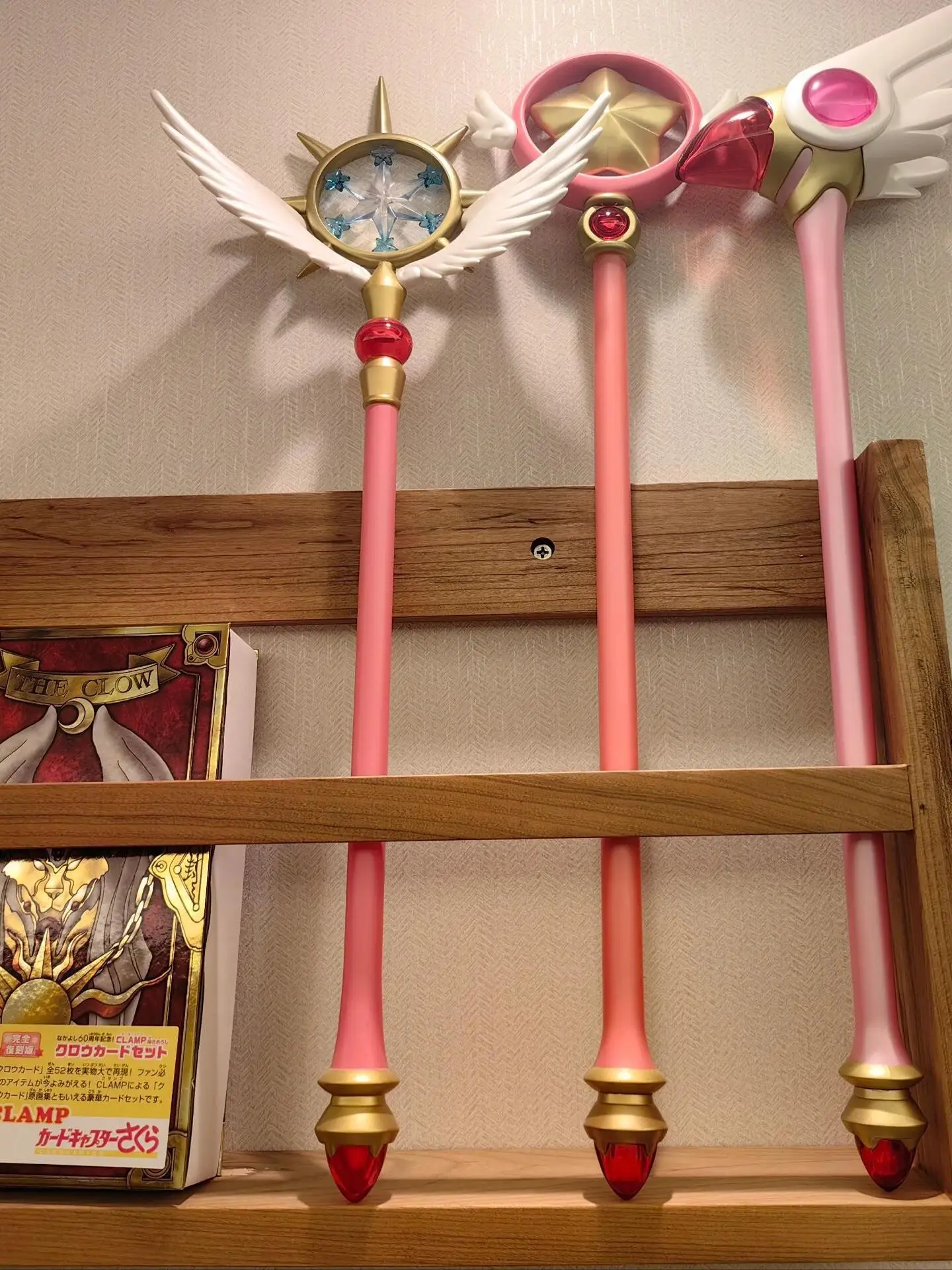 Varinha Mágica Extensível Acório de Cosplay Menina Anime Sakura Varinha com Cabeça de Pássaro Sonho Estelar Brinquedo Tran...