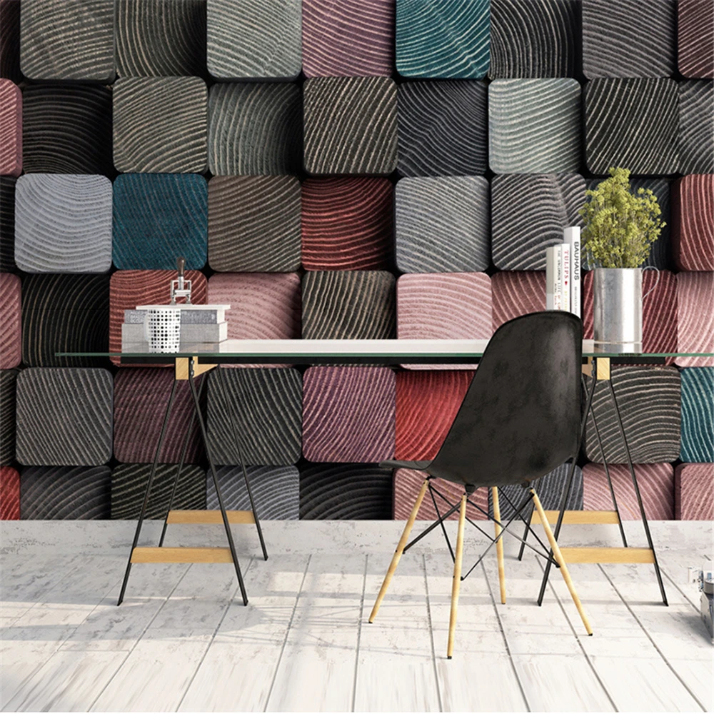 

Пользовательские скандинавские современные абстрактные настенные обои настенная ткань интернет знаменитости геометрические обои КТВ гостиная ТВ фон