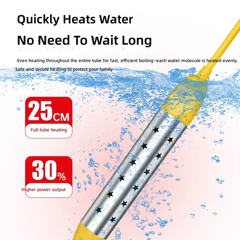 for Household Electric Water Heating Rod Fast Boiling Tube Automatic Power Off Heater for Water Boiler Kettle Appliance