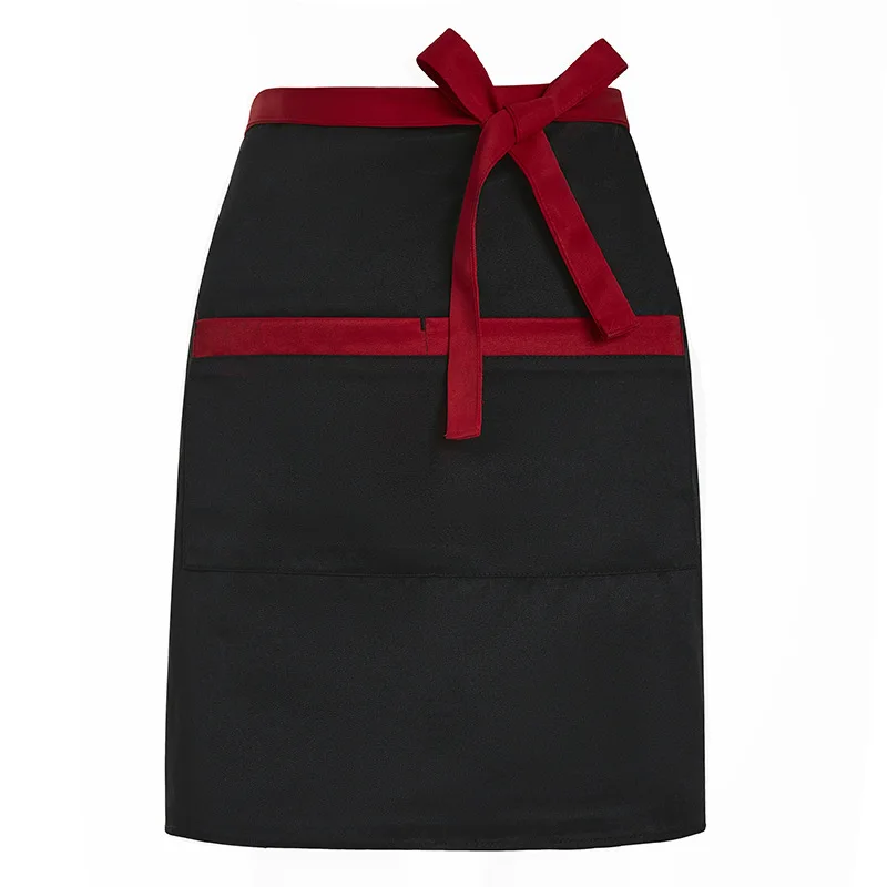 Avental curto para garçom, leite, chá, cafeteria, homens e mulheres, comida rápida, chef, roupas de trabalho