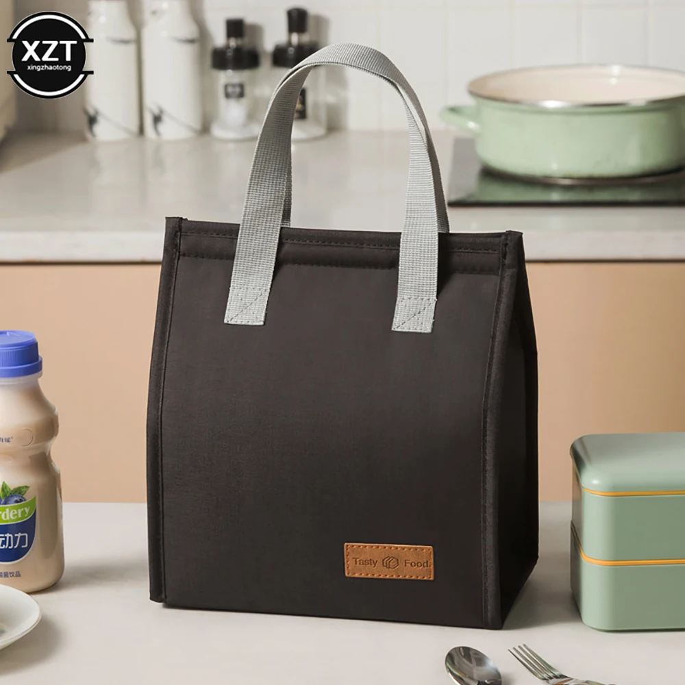 Portable Oxford Lunch Bags Fresh Cooler Pouch For Office Students Convenient Lunch Box Insulation Lunch Box Food Container Bag