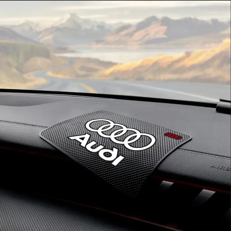 For Audi Sline A4 A3 B5 B6 A5 A6 C6 C5 A1 A7 A8 Q2 Car Anti-Slip Mat Pad Rubber Mobile Sticky Dashboard Phone Stand Non-Slip Mat