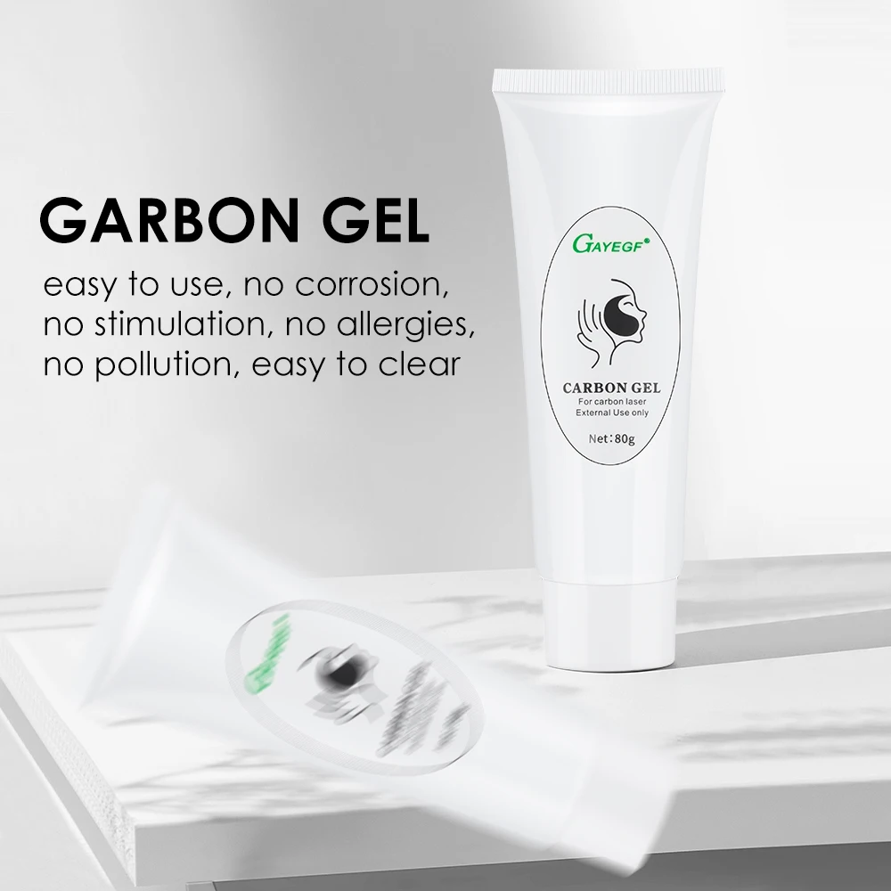 Active Carbon Gel for Laser Skin Rejuvenation, Removing Blackheads, Shrink Pores, Absorb Dirt, Face Cream Used with Nano Light